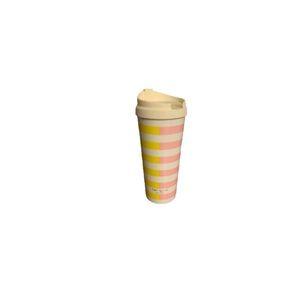 Kate Spade Nineties Inspired Pastel Striped Plastic Tumbler